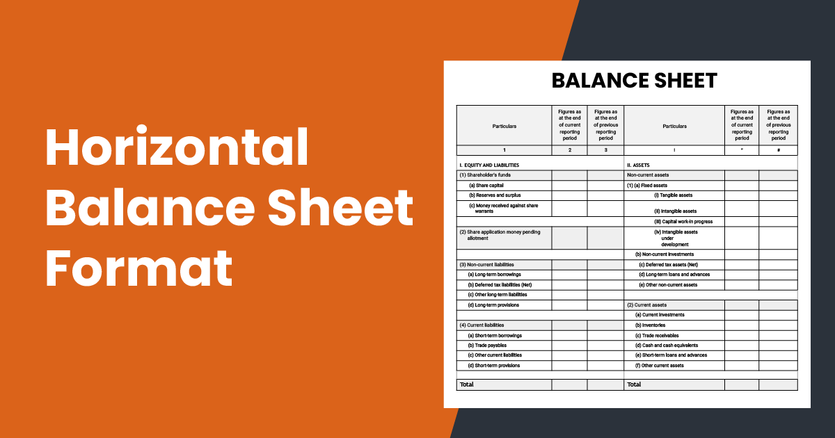 vertical format vs horizontal balance sheet