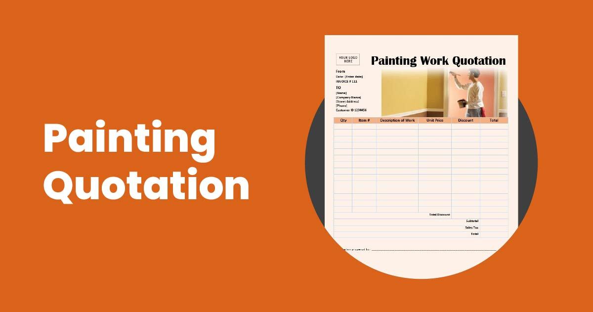 Painting Quotation Format in Excel & Word for Free