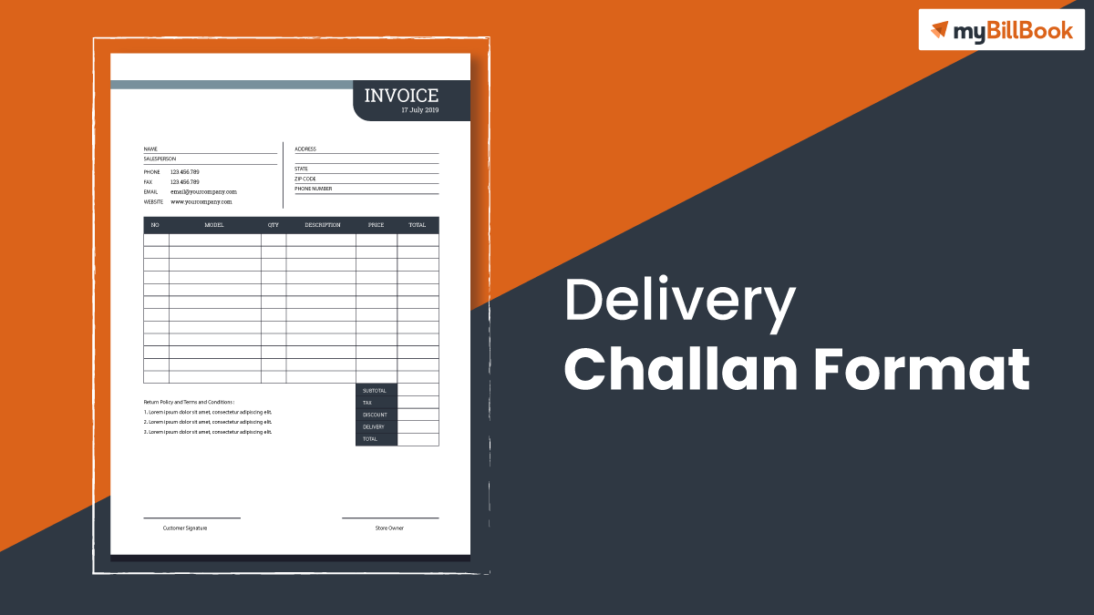 delivery challan format