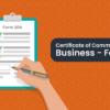 certificate of commencement of business form 20a