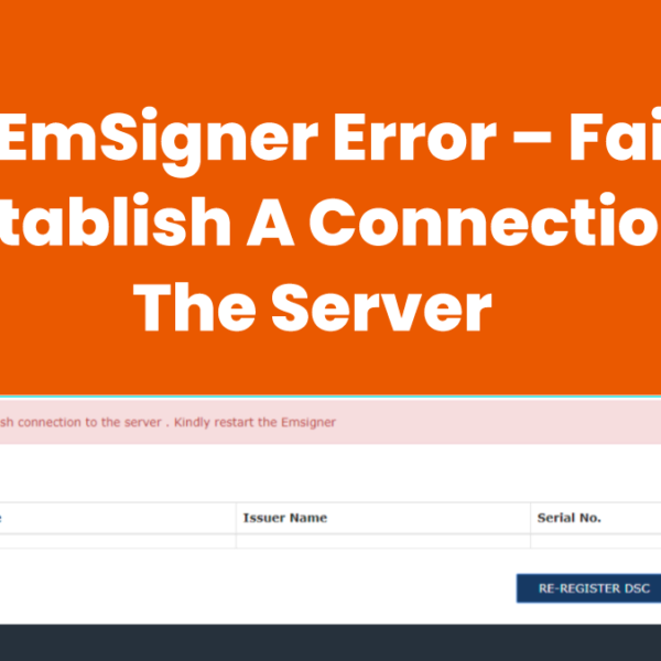 gst emsigner error failed to establish connection