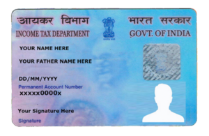 Permanent Account Number | Pan Card Sample Photo