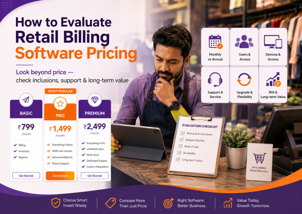 Evaluating retail software pricing options