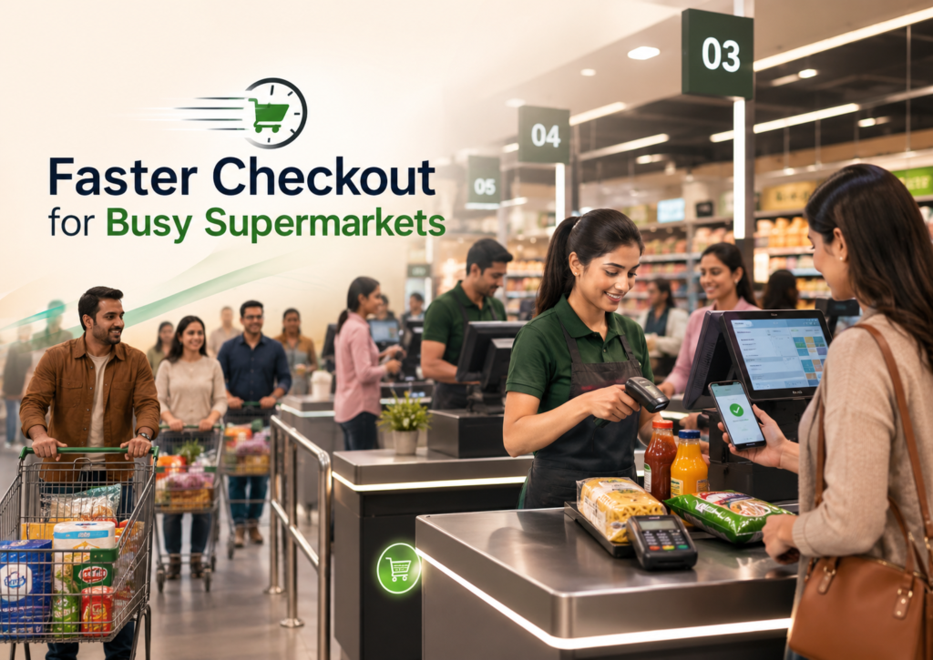 Faster checkout in a busy supermarket