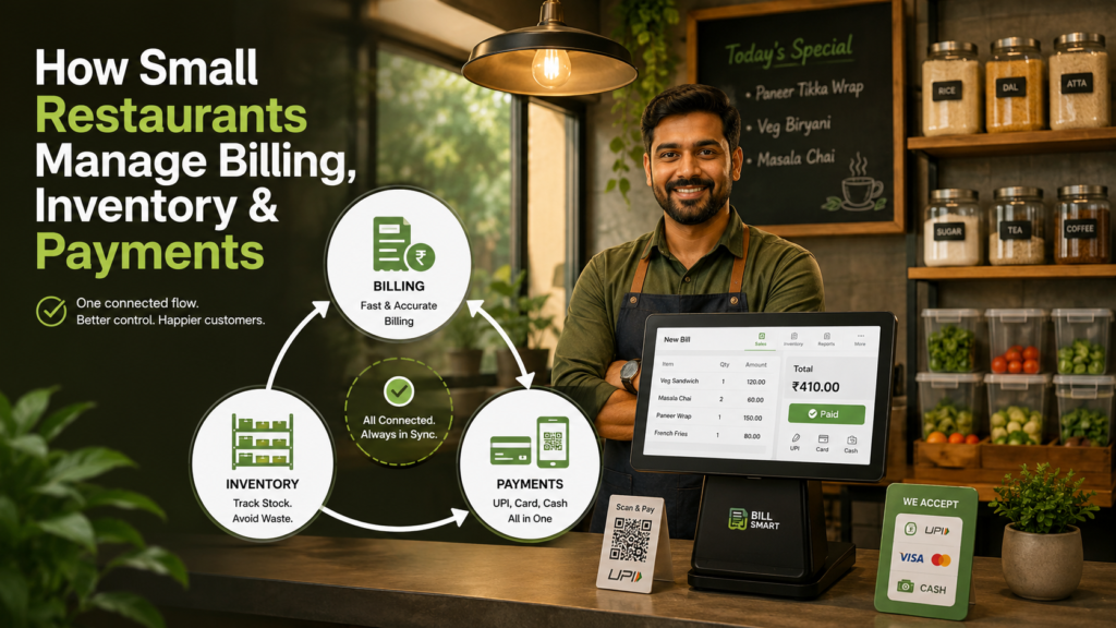 Manage Billing, Inventory and Payments in Restaurants