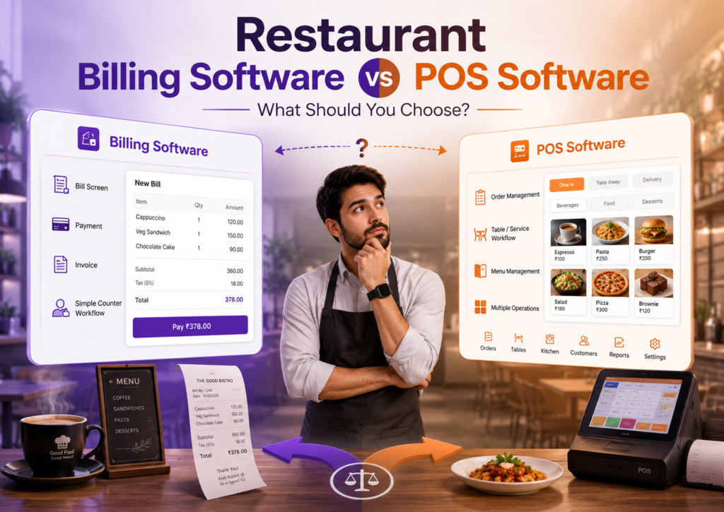 Restaurant Billing Software vs Restaurant POS Software