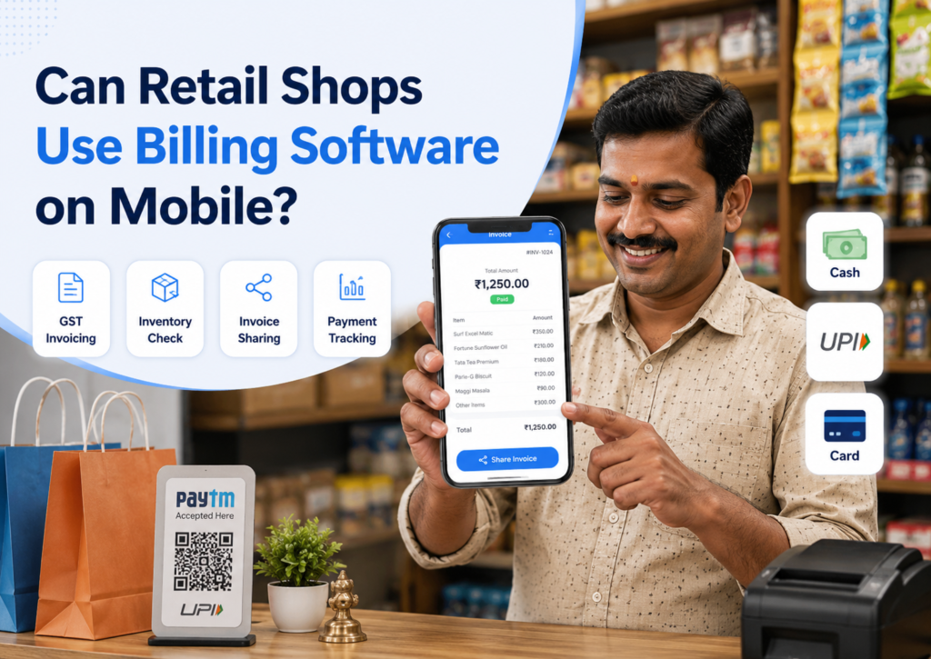 Retail shop's mobile billing solution