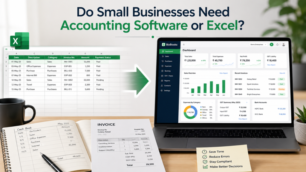 Accounting software vs excel