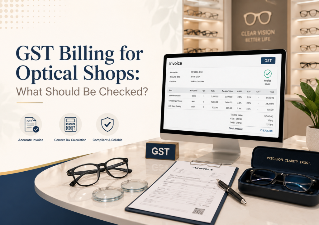GST billing checklist in optical shops