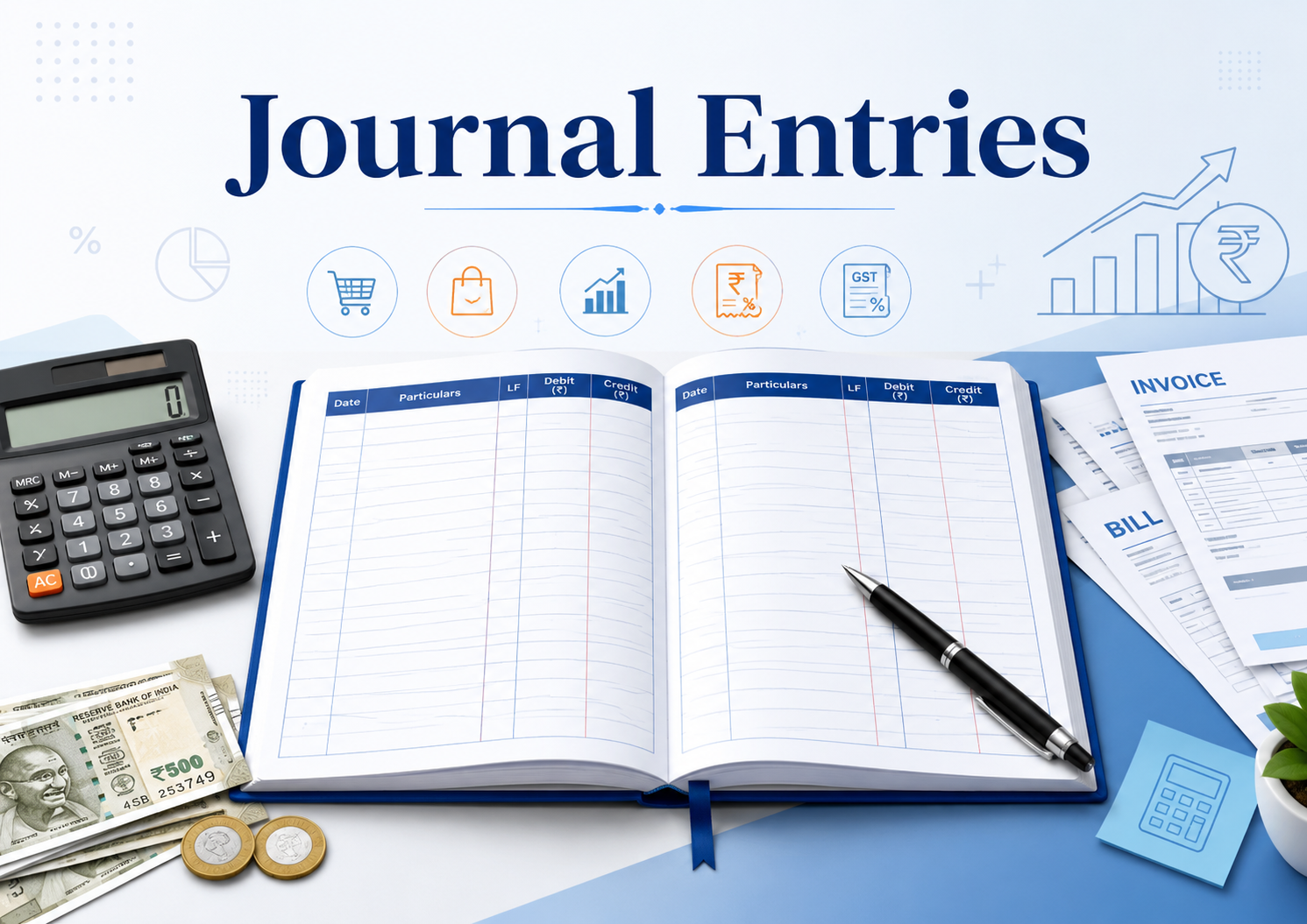 Journal Entries: Meaning, Rules, Types & Examples