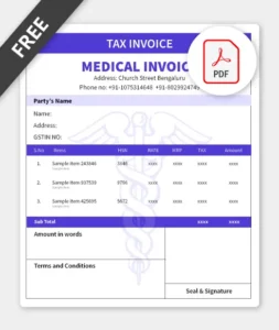 medical bill format pdf