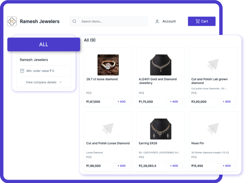 Digital Jewellery Catalogue with Online Store Presence