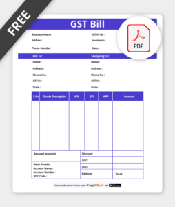 gst invoice format in pdf