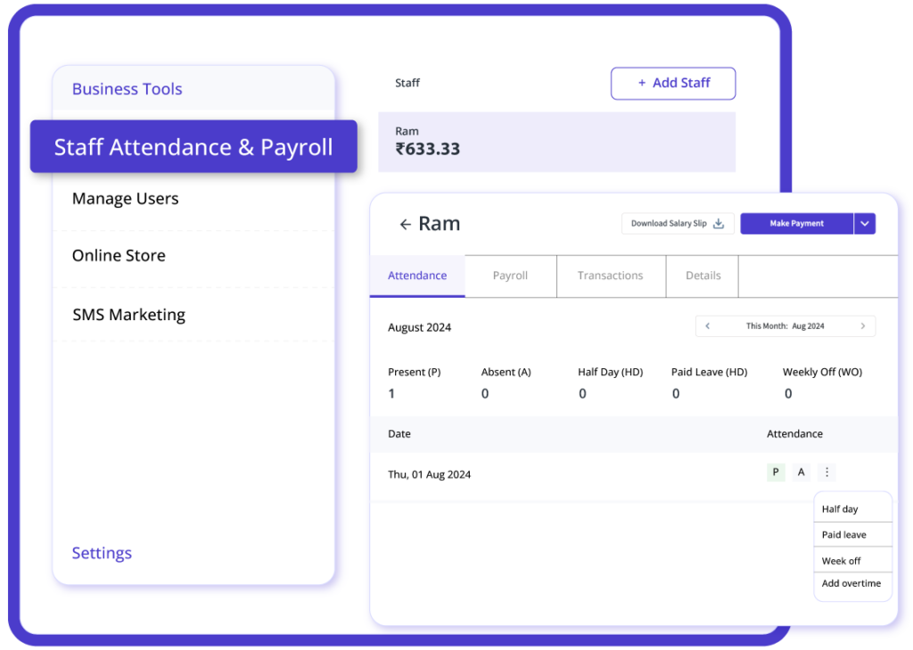 Hotel Staff Attendance and Payroll Management