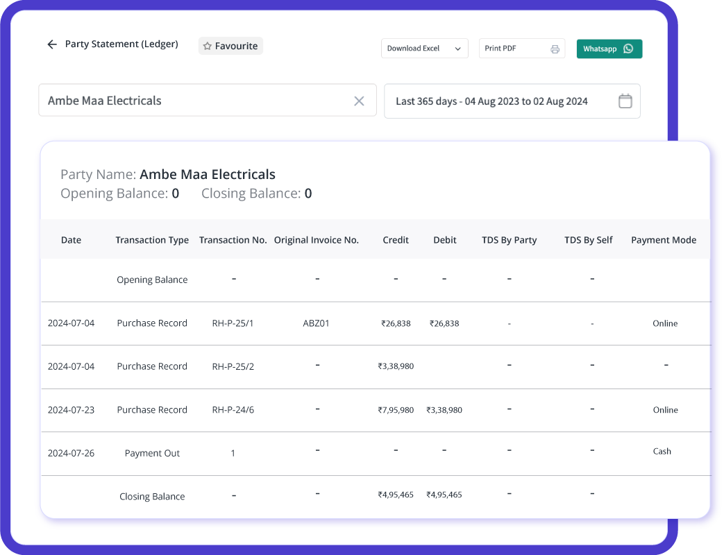 Easy Ledger Management