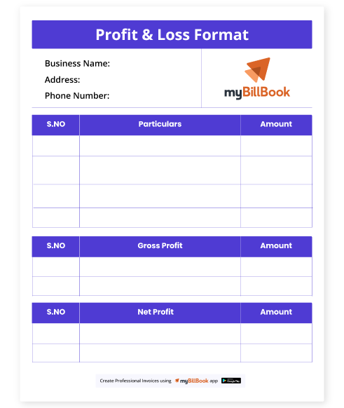 p&l format