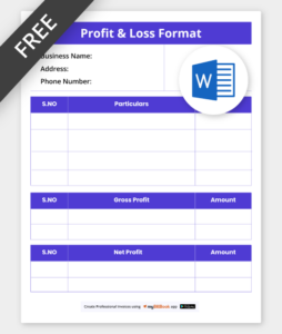 p&l format word