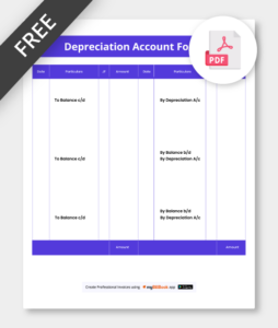 Depreciation Account Format in pdf