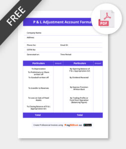 profit and loss adjustment account format in pdf