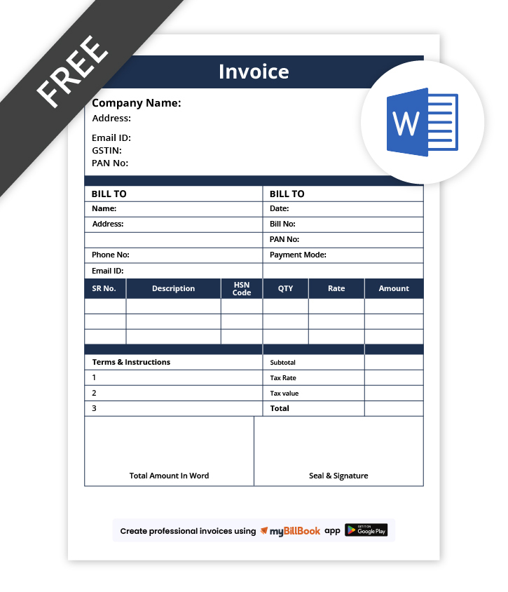 Stylish Invoice Template in Word