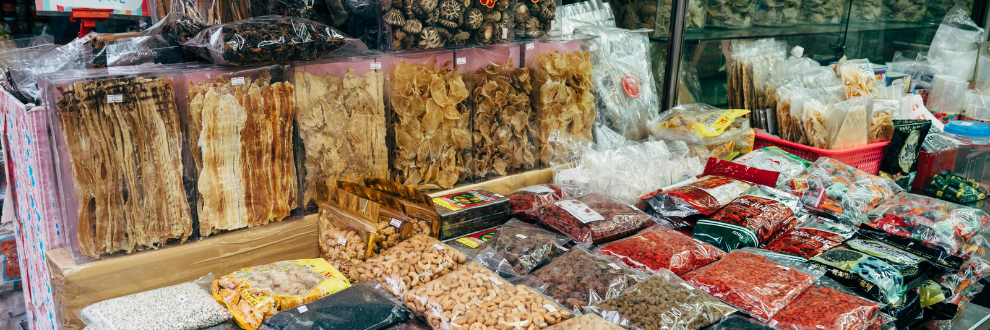 Wholesale bakery counter with fresh goods