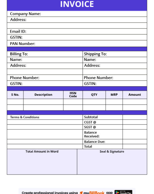 Invoice Format