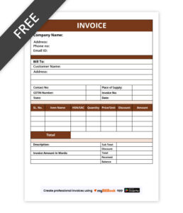 Advance Invoice Format