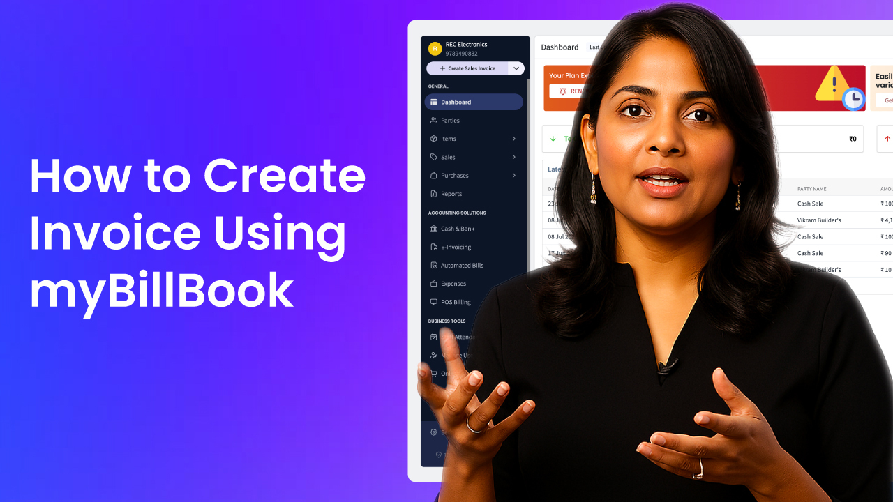 How to Create Invoice Using myBillBook