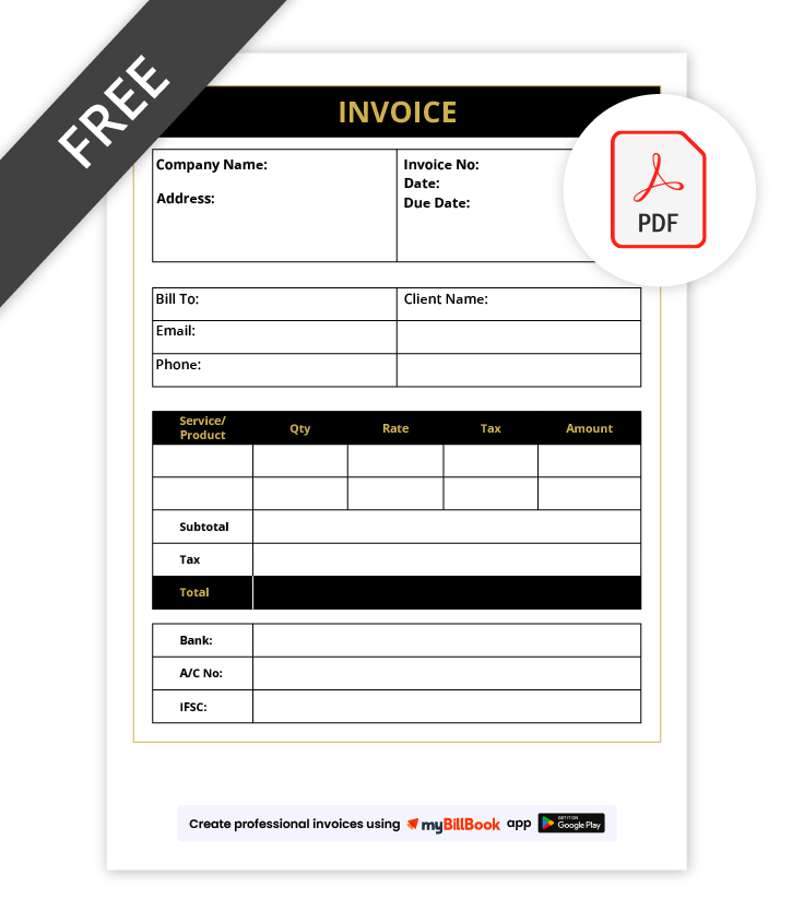 Elite Invoice Format In PDF