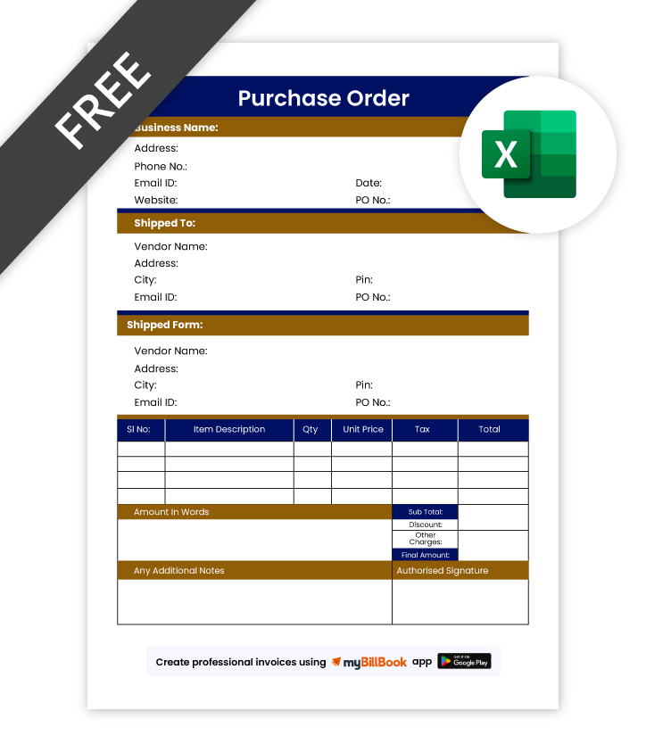 Purchase Order Format In Excel