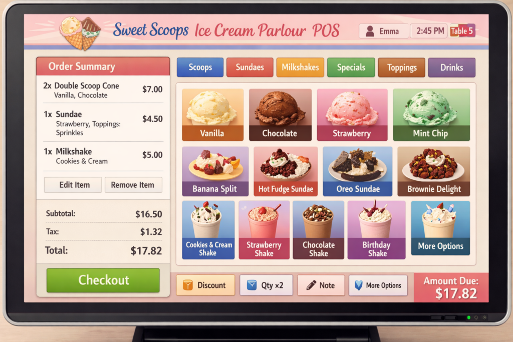 What is POS Software for Ice Cream Parlour