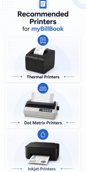 printers supported by mybillbook for retail shops