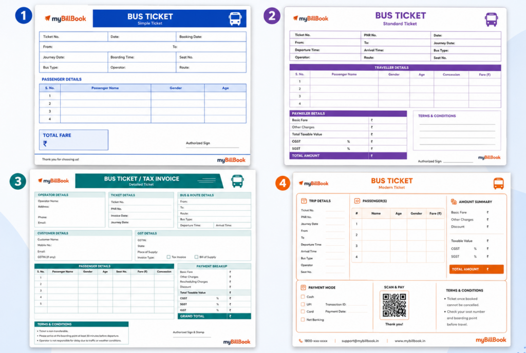What is Bus Ticket Format