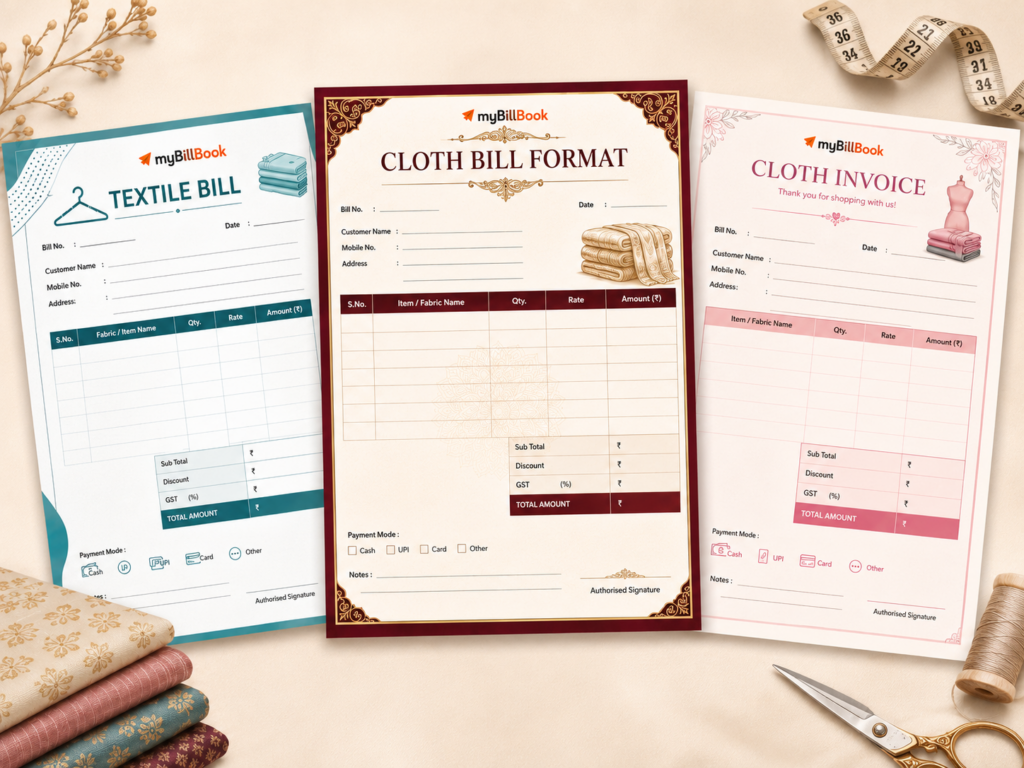 Different types of coth bill formats