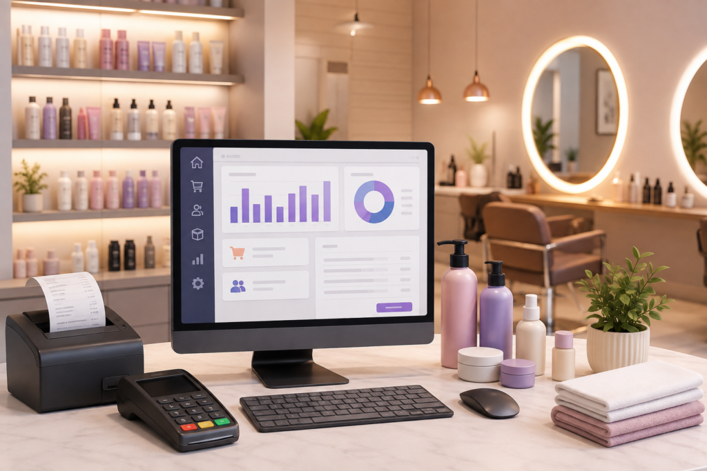 Salon billing software used to manage invoices, payments, customer records and product inventory