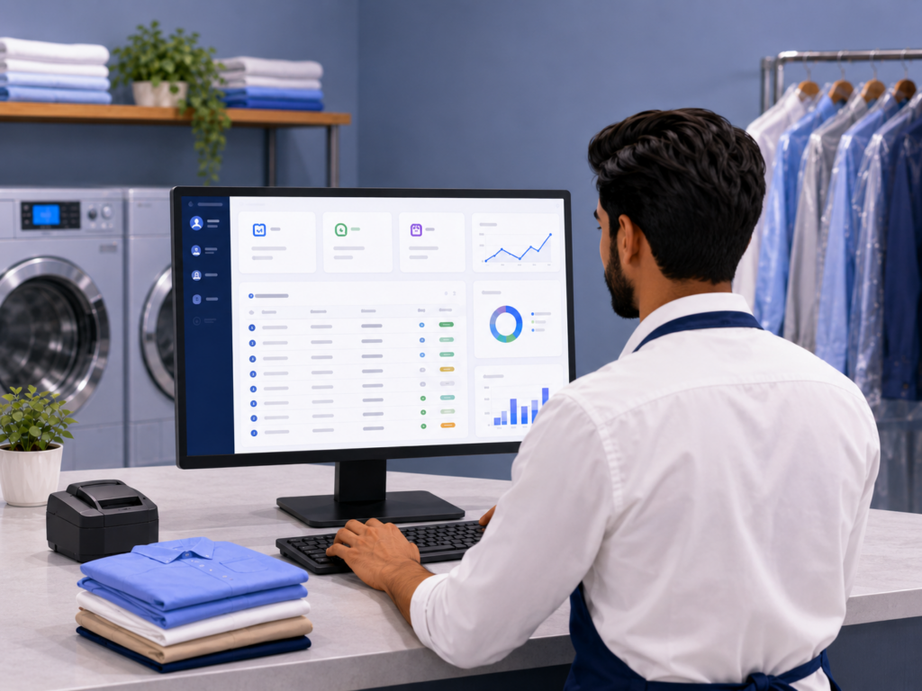 Laundry Billing Software Dashboard