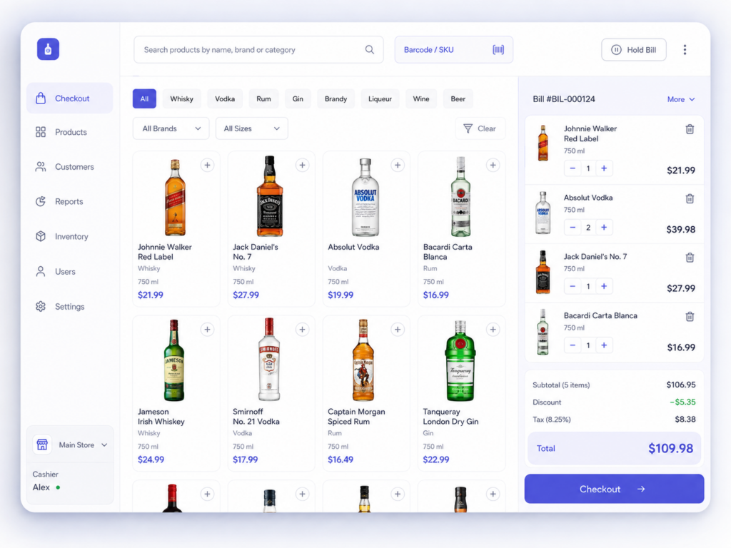 Liquor Store POS Checkout
