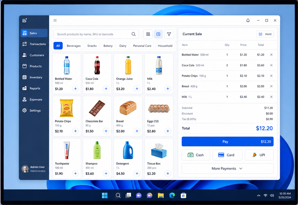 Windows POS Dashboard