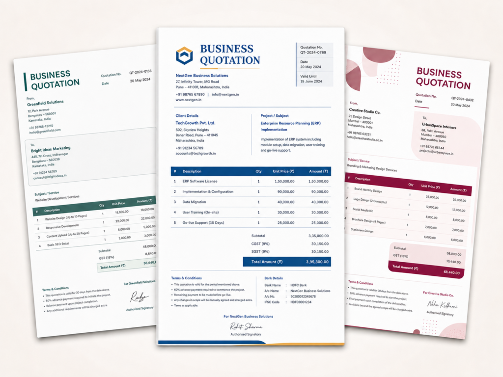 Business Quotation Templates