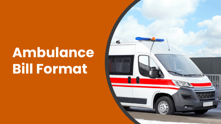 Ambulance Bill Format