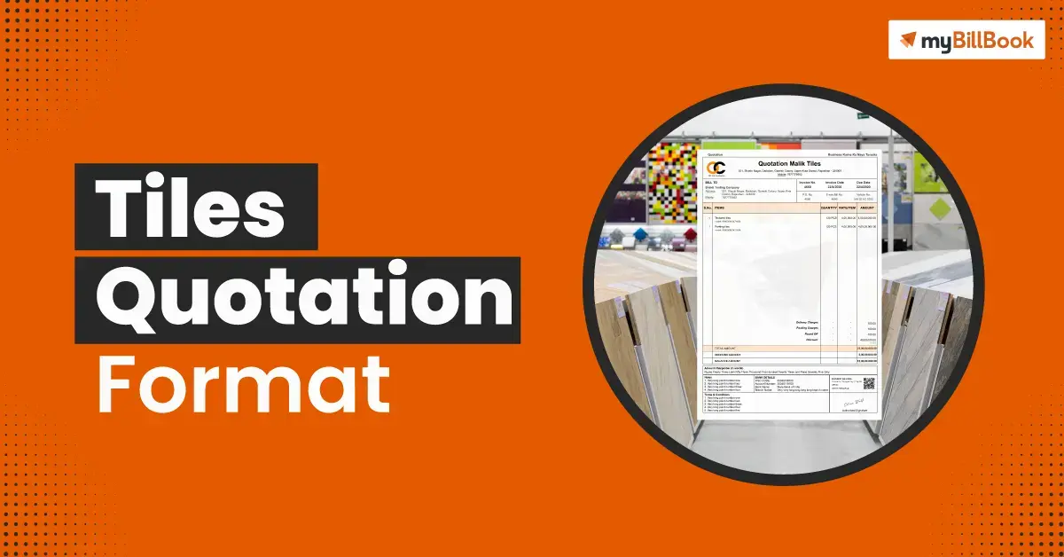 Tiles Quotation Format myBillBook