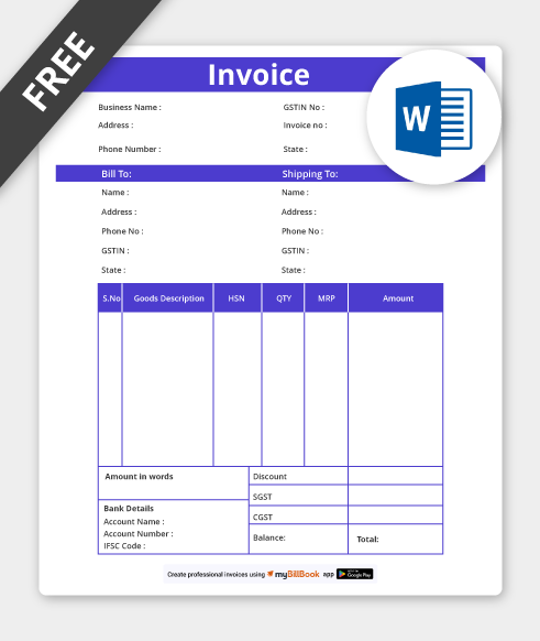 Invoice Format in Word, Excel, & PDF | Download Free