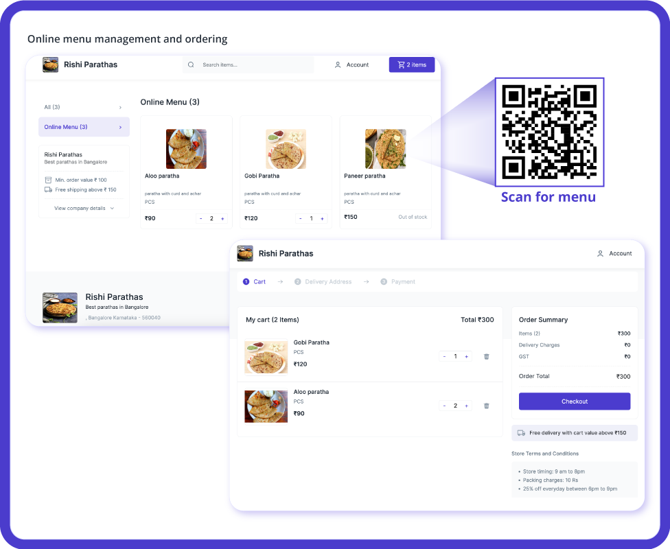 Digital Food Menu Management