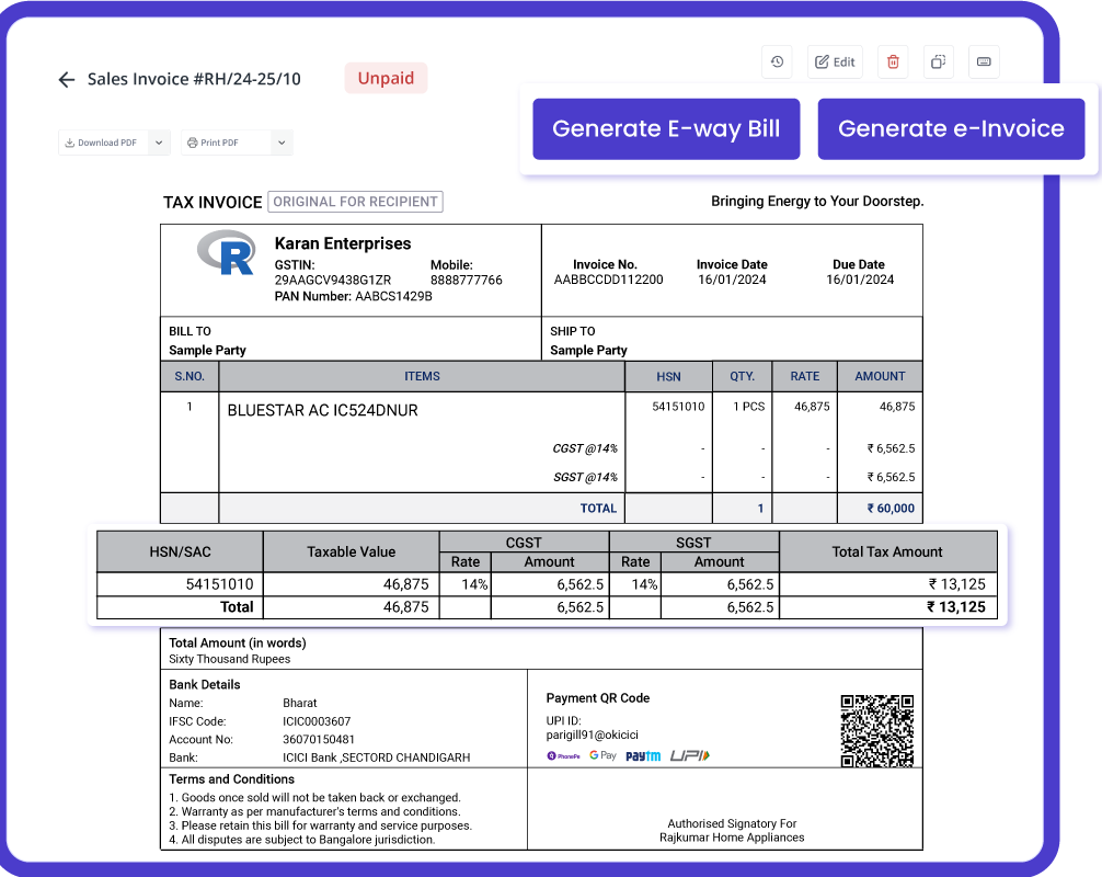 Tire Rack Invoice Best Tyre Shop Billing Software | Easy Invoicing & Inventory Management