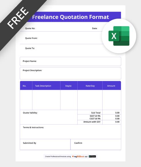 Quotation Format in Excel | Free Download & GST Templates