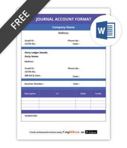 journal account format