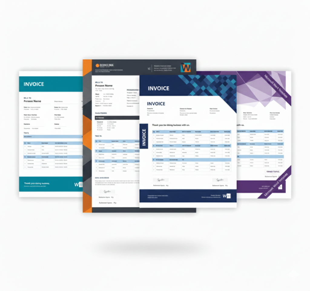 sample invoice format in word
