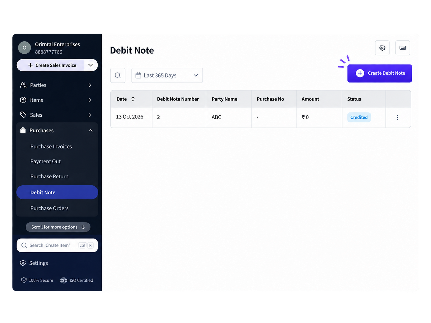 Debit Note Feature in myBillBook | Purchase Adjustments