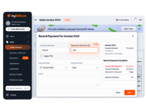 myBillBook Payment In Discount Dashboard