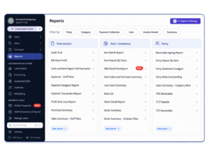 myBillBook Reports Dashboard